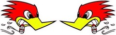 Hot Rod Bird Old School Right & Left Decal