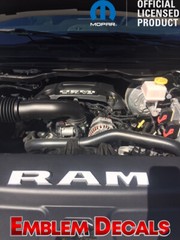 Ram 1500 5.7L V8 DT RAD SHROUD Decal Overlay Decal 2019 2020 2021 2022 2023 2024