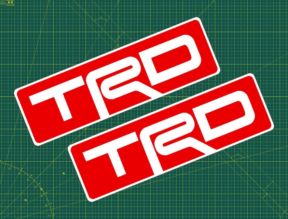 Toyota Racing Development Water Proof UV Safe Glossy Vinyl Decals x2 TRD