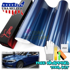 ESSMO PET Super Gloss Metallic Midnight Blue Vehicle Vinyl Wrap Decal Like Paint