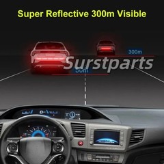 Green Car Auto Trunk Reflective Warning Sticker Rear Bumper Safety Strip Decal