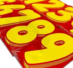 Vinyl Decals for Cars Red and Yellow Large Number Stickers 11 Dozen Windshiel…