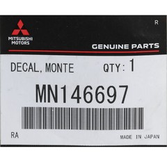 OEM 2003-2004 Genuine Mitsubishi Montero Decal Nameplate MN146697
