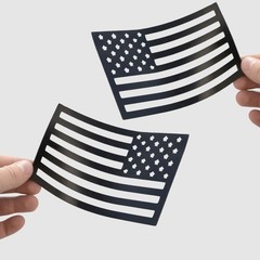 Set of 2 Tactical Black American Flag Car Magnets – Enhance Your Vehicle Style