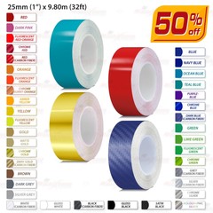 Roll PIN STRIPE Decal TAPE Vinyl Stickers 25mm 38mm 50mm 76mm 102mm 152mm 203mm