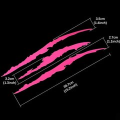Reflective Claw Marks Car Decals – 16-Inch Die-Cut Stickers for Personalization