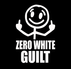 Zero White Guilt Funny Prank Vinyl Permanent Decal Sticker Car Truck Laptop JDM