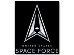 3×4 inch Black Official: US Space Force Logo Sticker (ussf car decal) USAF Lic.