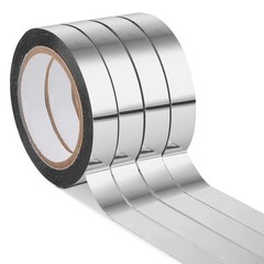 Grevosea 4 Rolls Metallic Mirror Tape, 65Ft DIY Graphic Art Tape 65Ft, Silver