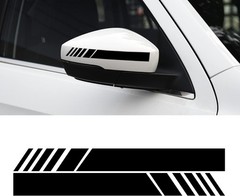 4-Pack Water-Resistant Car Mirror Stickers – Stylish Reflective Accents in Black