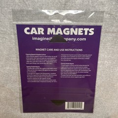 Imagine This Caution Baby On Board Car Refrigerator Magnet Yellow 5”x5″ New