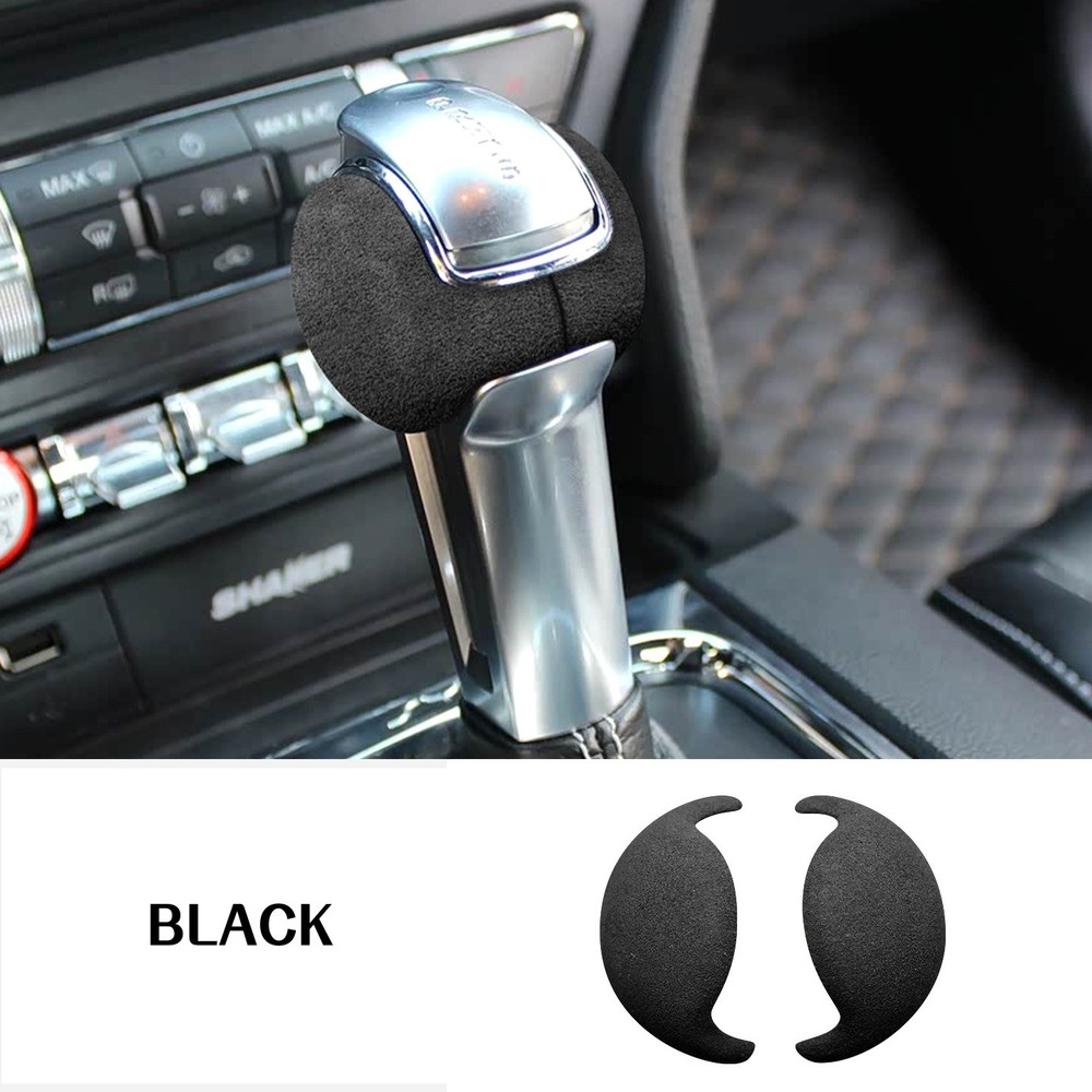 Suede Gear Shifter Door Handle Cover Hand Brake Trim for Ford Mustang 2015-2019