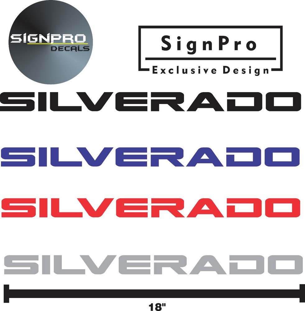 New 2 Pair Chevrolet Powerstroke Decals Chevrolet Silverado Z71 18″ HD 1500 2500