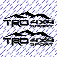 2x TRD 4X4 Sport Bedside Vinyl Decal Sticker for Toyota Tacoma Tundra