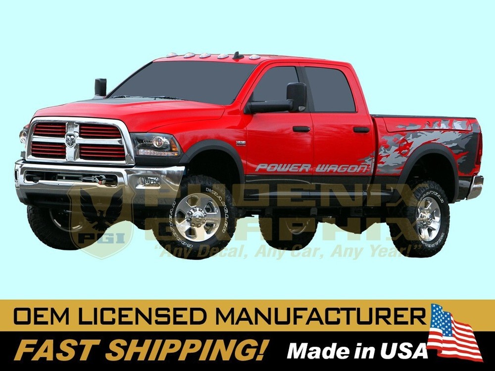 2014 2015 2016 Ram 2500 Power Wagon Truck Stripe Decal Kit Licensed & COMPLETE
