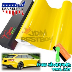 1FTx5FT PPF Paint Protection Film Gloss Lemon Yellow Invisible Scratches Shield