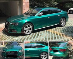 50FT X 5FT Car Wrap Emerald Stretch Pearl Glossy Satin Chrome Vinyl Sticker US