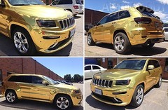 12″ x 60″ Gold Chrome Mirror Vinyl Film Wrap Sticker Decal Stretchable