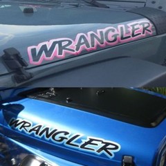 Hood decals stickers for Wrangler yj tj jk – 2pc set – PICK COLOR