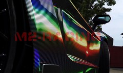 Holographic Carbon Fiber Black Laser Chrome Vinyl Wrap Sheet Film Decal Sticker