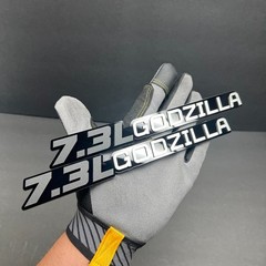 2PC 7.3L Godzilla Engine Badges–3D Emblem Pair for Car Fender Exterior
