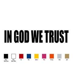 In God We Trust U.S. Decal Vinyl Sticker (10″ x 2″) Car Window Bumper Wall