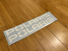Polaris (SET 2) 8” White Decals Stickers UTV ATV CAR TRUCK vinyl decal window