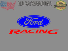 Fits FORD RACING Blue & Red Vinyl Decal Sticker Car Truck Window