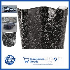 Black Carbon Fiber Vinyl Wrap Roll 1.49ft x 5ft Universal Fit for Vehicles