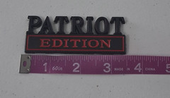 Metal Decals(2pcs.) Patriot Edition Black For Auto/SUV/Trucks/Bikes