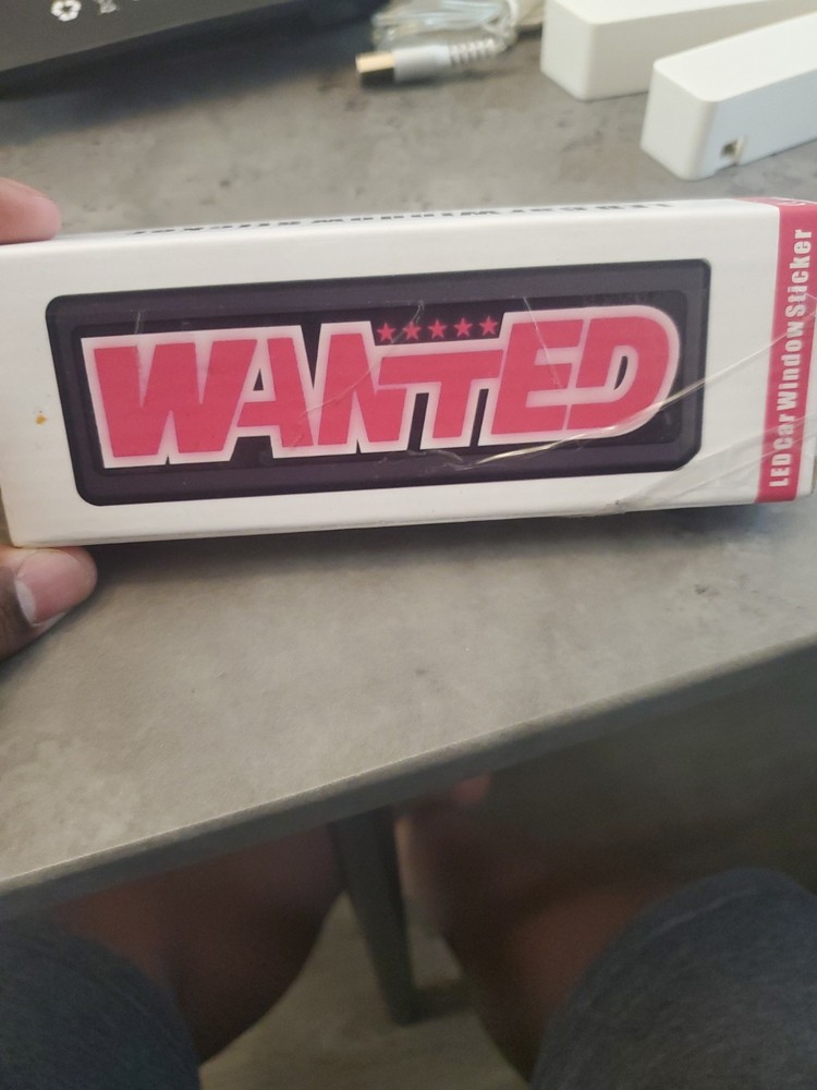 Led Car Window Sticker (Wanted)