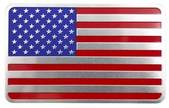 ALUMINUM American Flag Decal Sticker Car, Motorcycle, Truck, SUV, Patriotic