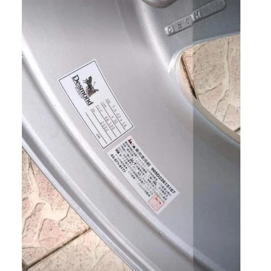 8 PCS 1 Pair Custom EVO REGAMASTER DESMOND Wheels Set Production Tag Stickers
