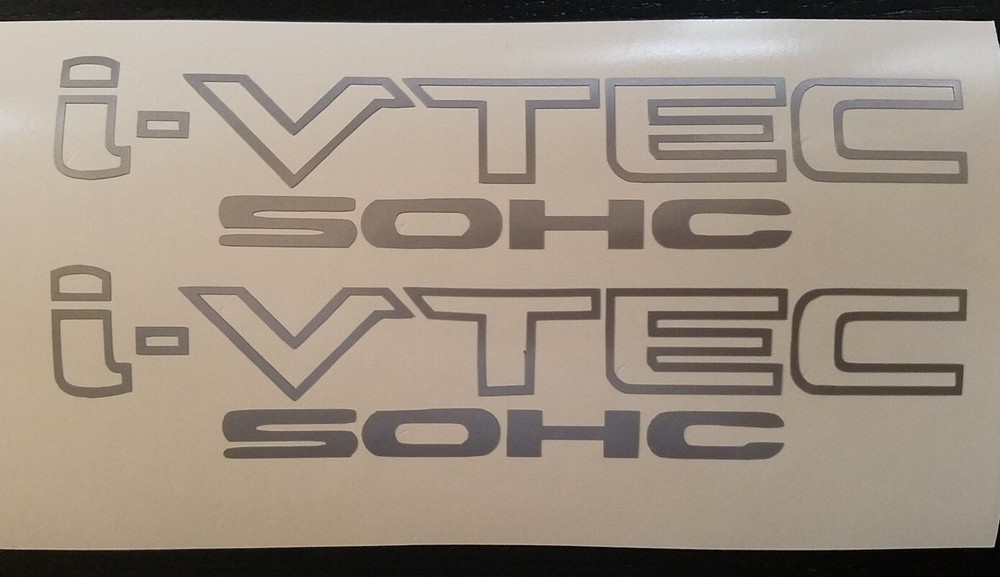 2x i-VTEC SOHC ivtec 5.5″ Wide emblem Vinyl Sticker Honda Civic Decal Drift JDM