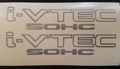 2x i-VTEC SOHC ivtec 5.5″ Wide emblem Vinyl Sticker Honda Civic Decal Drift JDM