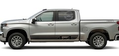 Pickup Truck Side Skirt Stripes Sticker For Chevy Silverado Ford F-150 VW Amarok