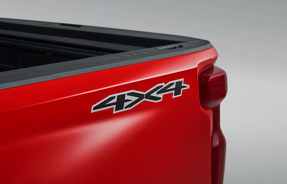 2022-2024 Chevrolet Silverado 1500 Bedside 4×4 Decal Matte Black GM OEM 85146630