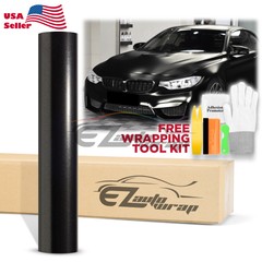 Matte Metallic Satin Pearl Black Vinyl Wrap Sticker Bubble Free Film Decal DIY