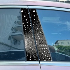 2pcs Graffiti Daisy Flowers Car Door B Pillar Decals Center Column Sticker