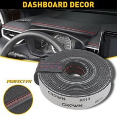 2M PU Leather Car Dashboard Decor Line Strip Sticker Moulding Trim Access A