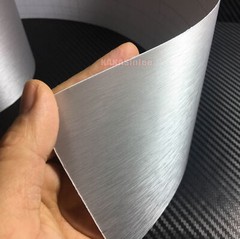 12inch Wide Silver Car PVC Metal Brushed ALUMINUM Vinyl Wrap Sticker Tape Strips