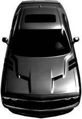 4pcs Matte Black Universal Car Hood Fender Racing Stripe Hash Mark Vinyl Decal