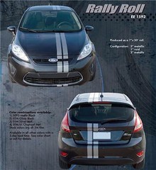 2008-2013 Euro Racing Stripes Decals Graphics 3M Premium Vinyl for Ford Fiesta