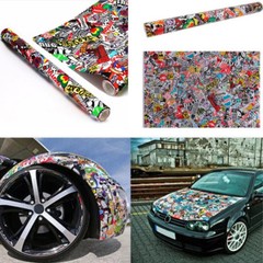 Car Sticker JDM Panda Cartoon Graffiti Bomb Wrap Sheet Vinyl Decal Waterproof