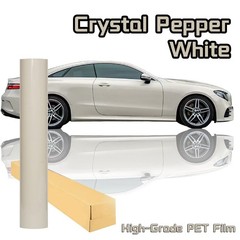 5FTx50FT PET Crystal Pepper White Vinyl Wrap Self-Adhesive Air Release US Stock