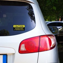 10 PACK – 4″ x 2″ CAUTION STOP MOM’S HOUSE Sticker Decal Humor Funny Gift VG0042
