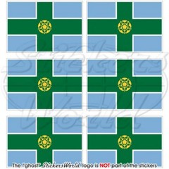 DERBYSHIRE County Flag, Derby England UK 40mm (1.6″) Stickers Decals x6