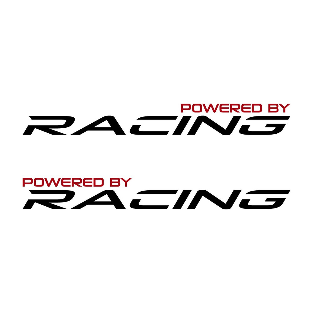 Pair Powered By RACING Decal Sticker for Car Truck Racing Performance Die Cut