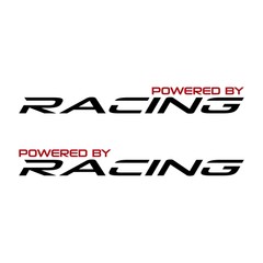 Pair Powered By RACING Decal Sticker for Car Truck Racing Performance Die Cut