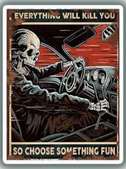 EVERYTHING WILL KILL YOU RAT ROD HOT RODRAT FINK HARLEY MOTORCYCLE STICKERS